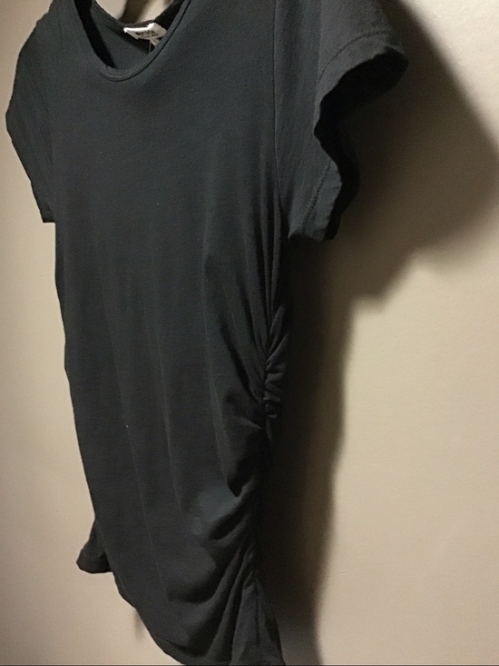 LAmade Tops - LAmade Black Short-Sleeve Crewneck Top with Side Ruching